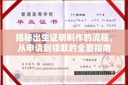 南充揭秘出生证明制作的流程，从申请到领取的全面指南